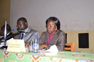 Pr Yvette Rachel Kalieu Elongo, pendant le colloque de Dschang sur "l'harmonisation du droit des contrats en Afrique."